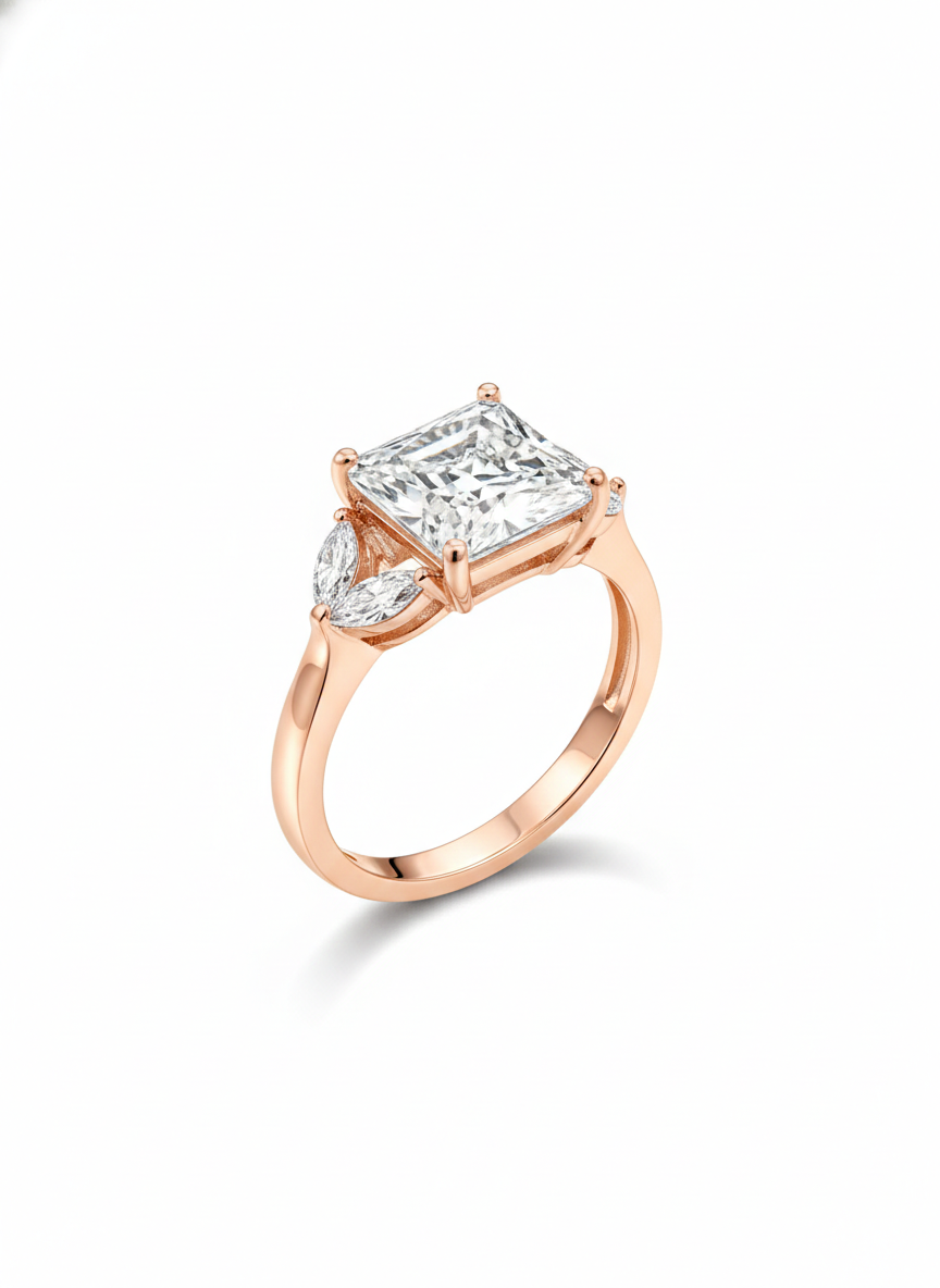 Classic Solitaire Statement Ring