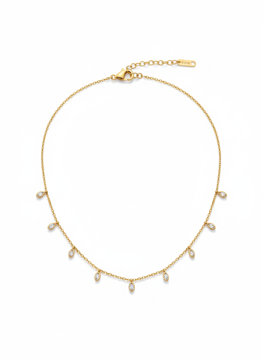 Gold Leaf Charm Necklace