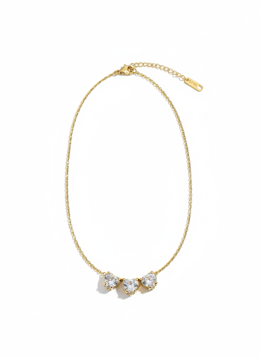 Heart-Cut Trilogy Necklace