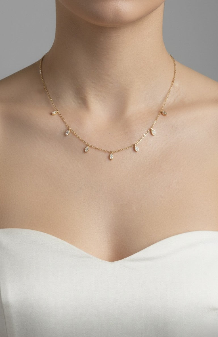 Gold Leaf Charm Necklace