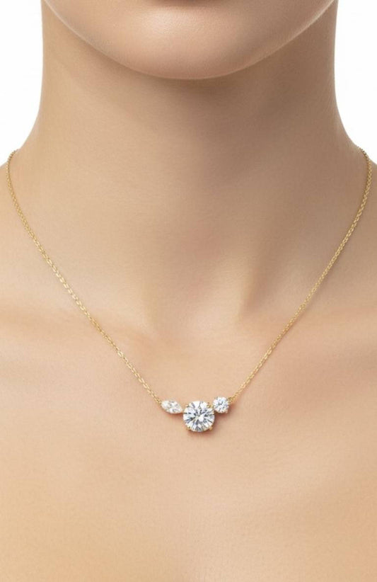 Solitaire Spark Gold Necklace
