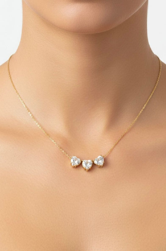 Heart-Cut Trilogy Necklace