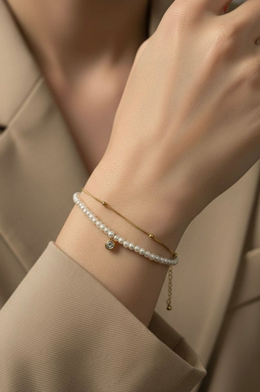 Pearl Luxe Double layer Bracelet