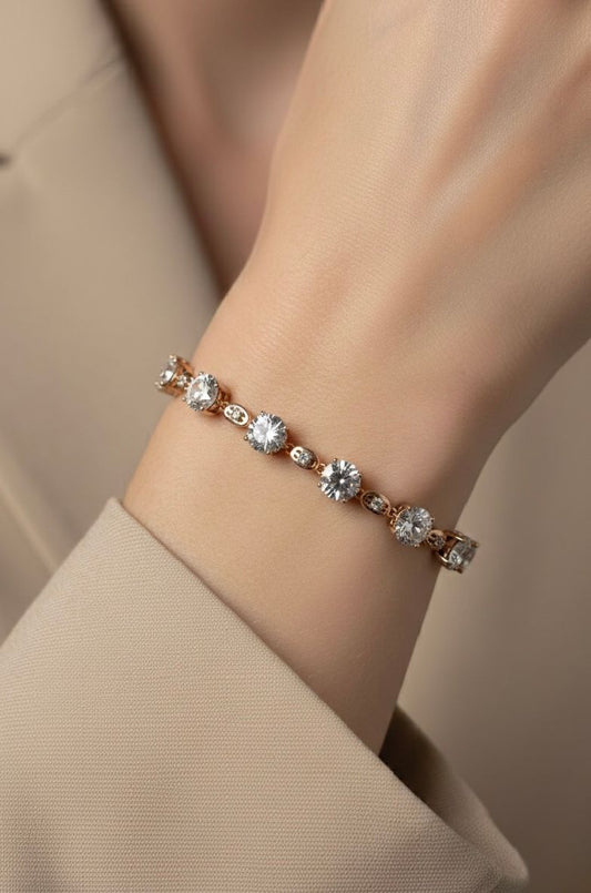 Radiance Halo Tennis Bracelet