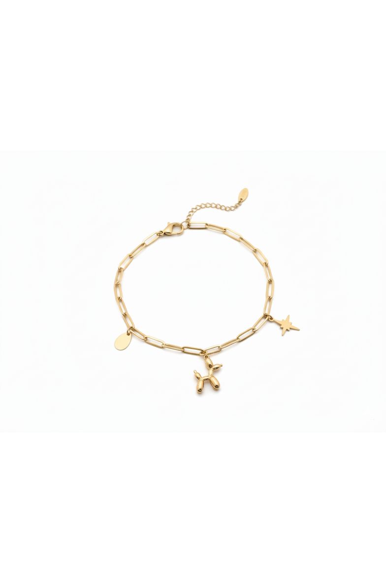 Balloon Dog Charm Chain Bracelet